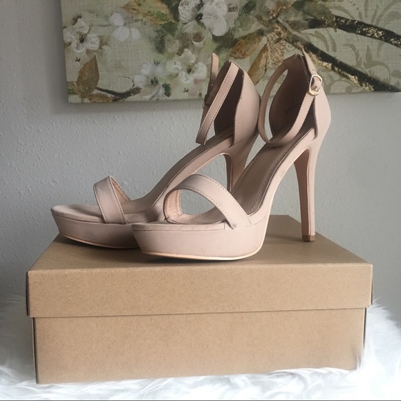 Forever 21 Nude Strap Heels Size 10 - Picture 5 of 5